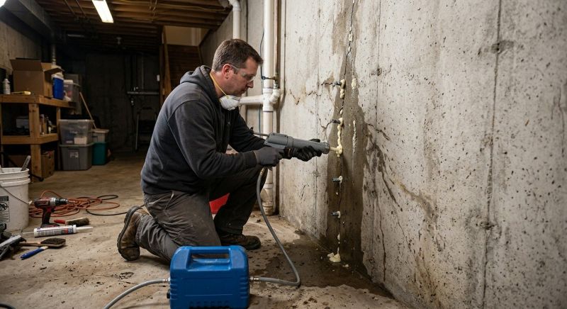 Basement Crack Repair in Dahlonega, GA