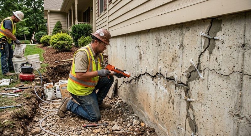 Cracked Foundation Repair in Oakwood, GA