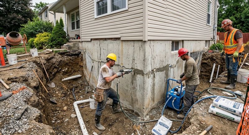 Cracked Foundation Repair in Oakwood, GA