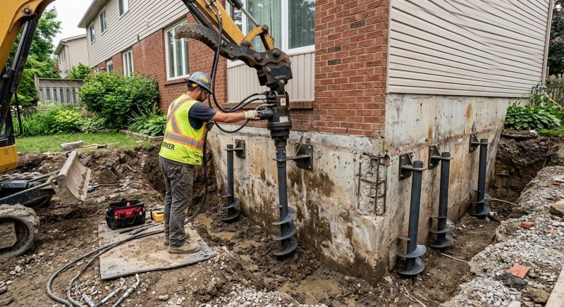 Helical Piers Installation in Dahlonega, GA