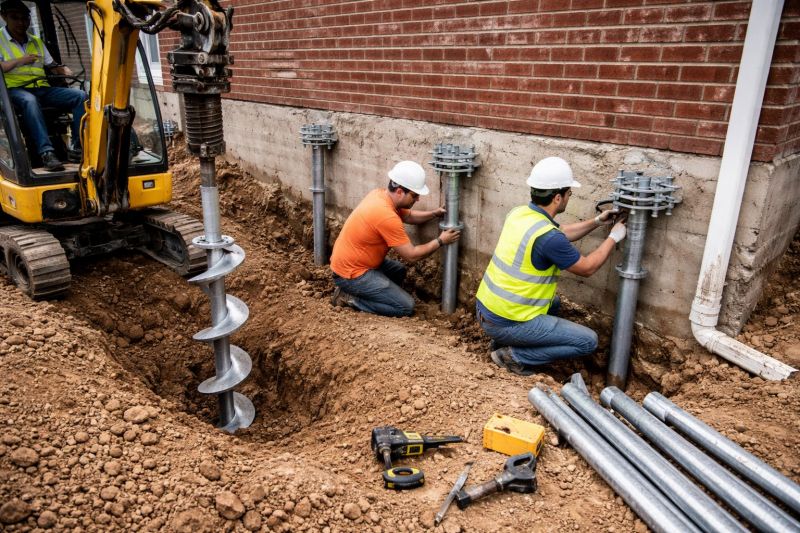 Helical Piers Installation in Dahlonega, GA