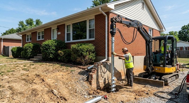 Helical Pile Installation in Dahlonega, GA