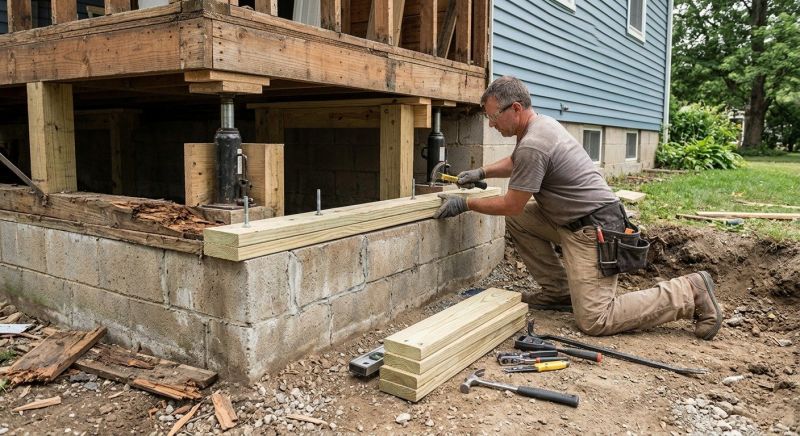 Sinking Foundation Repair in Flowery Branch, GA