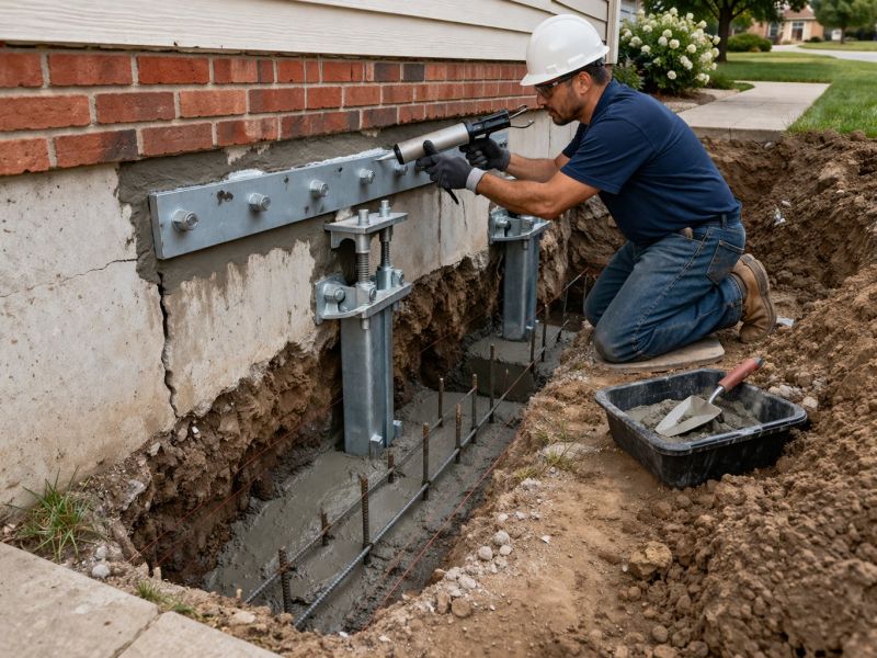 Sinking Foundation Repair in Lula, GA